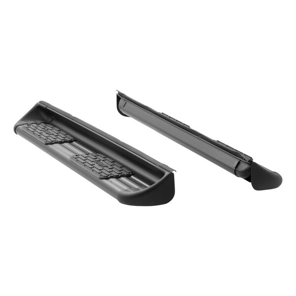 STAINLESS STEEL SIDE ENTRY STEPS BLACK TEXTURED POWDER COAT
